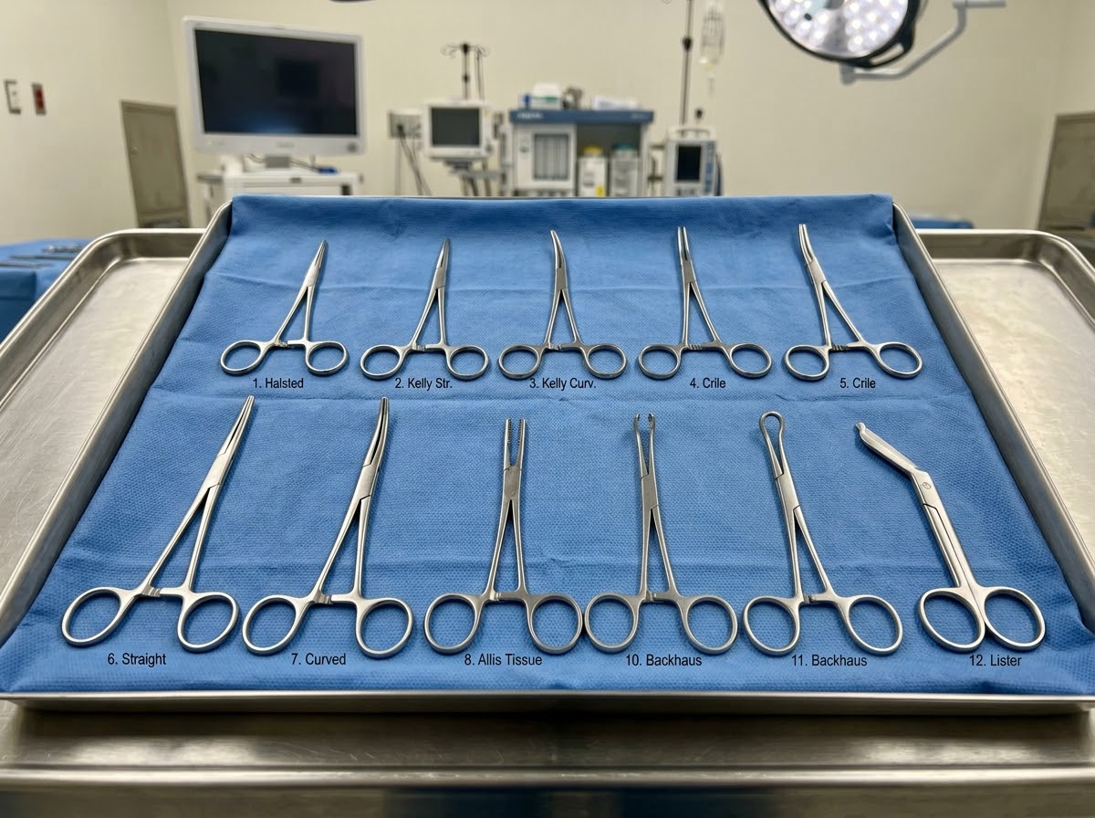 Surgical Forceps Set 12pc